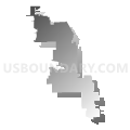 Assembly District 13, Wisconsin (Gray Gradient Fill with Shadow)
