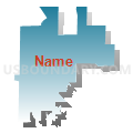 Assembly District 12, Wisconsin (Blue Gradient Fill with Shadow)