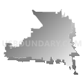 State Senate District 20, California (Gray Gradient Fill with Shadow)