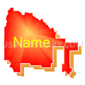 State Senate District 25, Idaho (Bright Blending Fill with Shadow)
