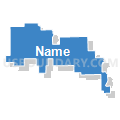 State Senate District 38, Illinois (Solid Fill with Shadow)