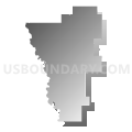State Senate District 28, Iowa (Gray Gradient Fill with Shadow)