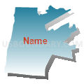 Hampden District, Massachusetts (Blue Gradient Fill with Shadow)