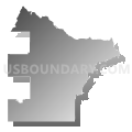 State Senate District 19, Minnesota (Gray Gradient Fill with Shadow)