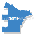 State Senate District 19, Minnesota (Solid Fill with Shadow)