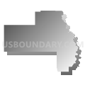 State Senate District 16, Nebraska (Gray Gradient Fill with Shadow)