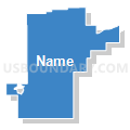State Senate District 34, Nebraska (Solid Fill with Shadow)