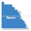 State Senate District 1, Nebraska (Solid Fill with Shadow)