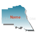 State Senate District 5, Nebraska (Blue Gradient Fill with Shadow)