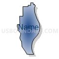 State Senate District 7, Nebraska (Radial Fill with Shadow)