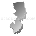 State Senate District 18, New Jersey (Gray Gradient Fill with Shadow)