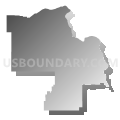 State Senate District 33, North Dakota (Gray Gradient Fill with Shadow)