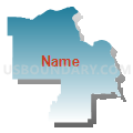 State Senate District 33, North Dakota (Blue Gradient Fill with Shadow)