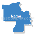 State Senate District 33, North Dakota (Solid Fill with Shadow)