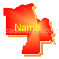 State Senate District 33, North Dakota (Bright Blending Fill with Shadow)