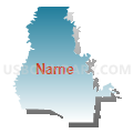State Senate District 45, North Dakota (Blue Gradient Fill with Shadow)