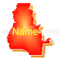 State Senate District 45, North Dakota (Bright Blending Fill with Shadow)