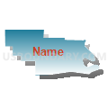State Senate District 11, North Dakota (Blue Gradient Fill with Shadow)