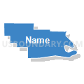 State Senate District 11, North Dakota (Solid Fill with Shadow)