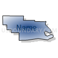 State Senate District 11, North Dakota (Radial Fill with Shadow)