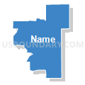 State Senate District 12, North Dakota (Solid Fill with Shadow)