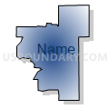 State Senate District 12, North Dakota (Radial Fill with Shadow)