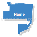 State Senate District 5, Ohio (Solid Fill with Shadow)