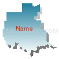 State Senate District 6, Oklahoma (Blue Gradient Fill with Shadow)