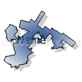 State Senate District 44, Pennsylvania (Radial Fill with Shadow)