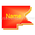 State Senate District 1, South Dakota (Bright Blending Fill with Shadow)