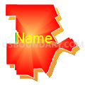 State Senate District 24, Texas (Bright Blending Fill with Shadow)