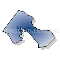 State Senate District 32, Virginia (Radial Fill with Shadow)