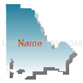 State Senate District 17, Wyoming (Blue Gradient Fill with Shadow)