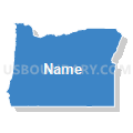 Oregon (Solid Fill with Shadow)