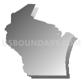 Wisconsin (Gray Gradient Fill with Shadow)