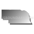 Nebraska (Gray Gradient Fill with Shadow)