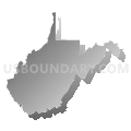 West Virginia (Gray Gradient Fill with Shadow)