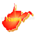 West Virginia (Bright Blending Fill with Shadow)