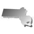 Massachusetts (Gray Gradient Fill with Shadow)