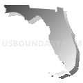 Florida (Gray Gradient Fill with Shadow)