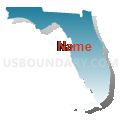Florida (Blue Gradient Fill with Shadow)