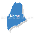Maine (Solid Fill with Shadow)
