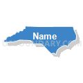 North Carolina (Solid Fill with Shadow)