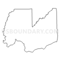 Census Tract 9616, Covington County, Alabama (Light Gray Border)