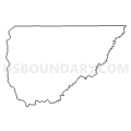 Census Tract 9611, Coosa County, Alabama (Light Gray Border)