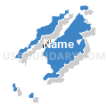 Census Tract 1, Kodiak Island Borough, Alaska (Solid Fill with Shadow)
