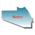 Census Tract 9661.05, Santa Cruz County, Arizona (Blue Gradient Fill with Shadow)