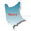 Census Tract 9661.03, Santa Cruz County, Arizona (Blue Gradient Fill with Shadow)