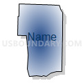Census Tract 103.02, Washington County, Arkansas (Radial Fill with Shadow)
