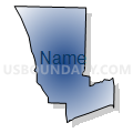 Census Tract 105.03, Washington County, Arkansas (Radial Fill with Shadow)